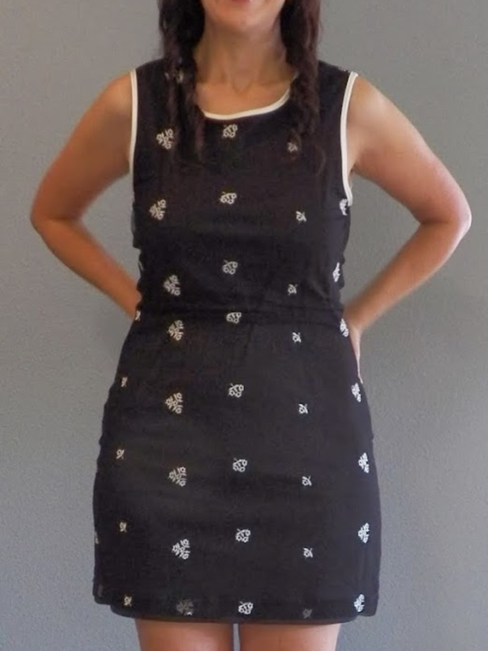 Vintage XOXO Black & White Mini Dress Women’s Size S